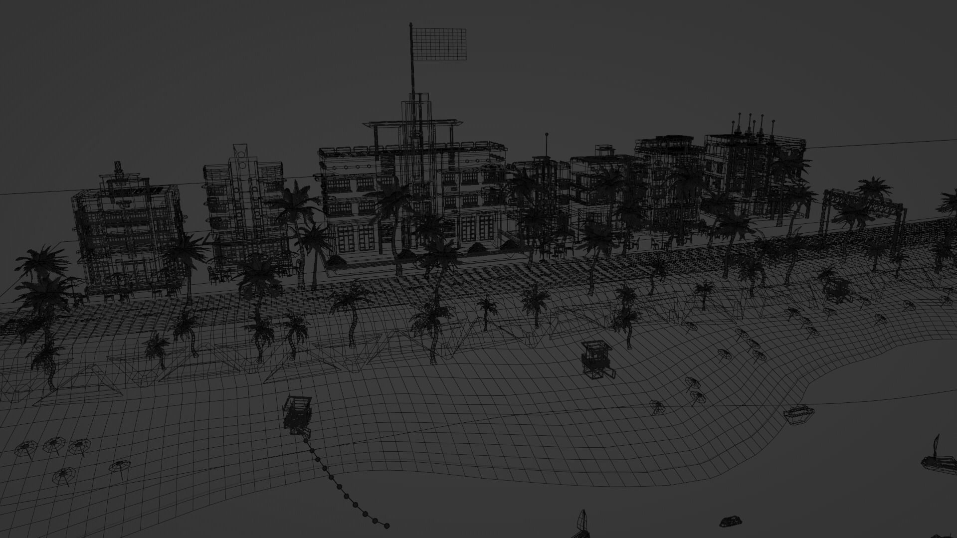 Miami City 3D model_16