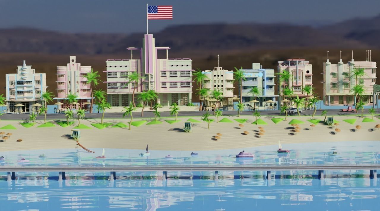 Miami City 3D model_26