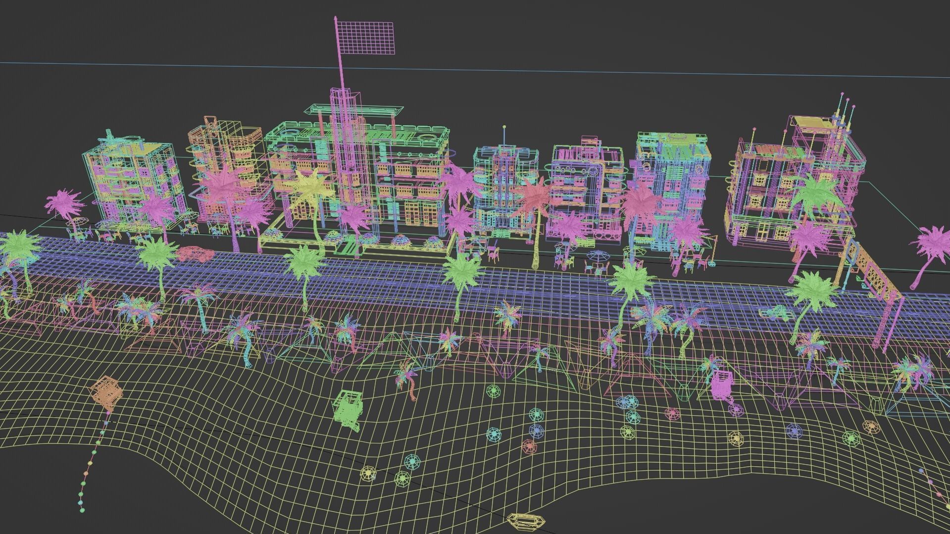 Miami City 3D model_37