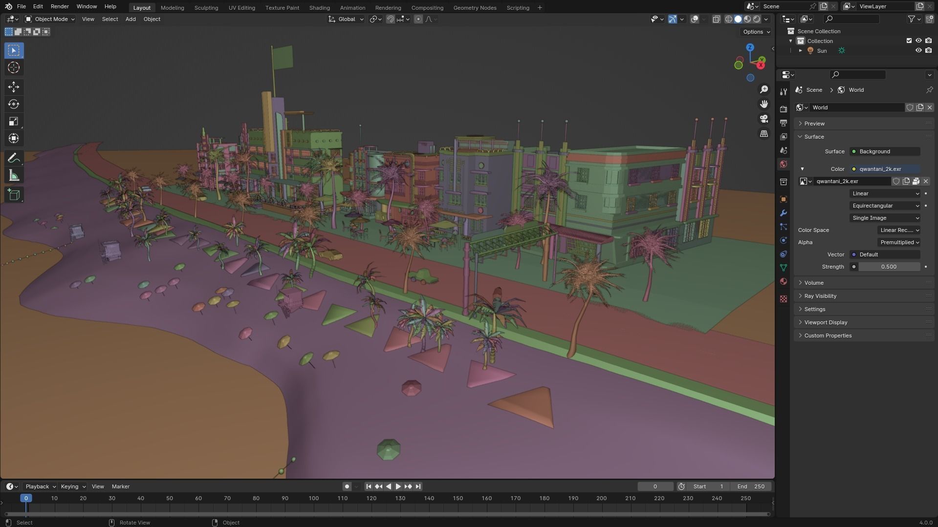 Miami City 3D model_3