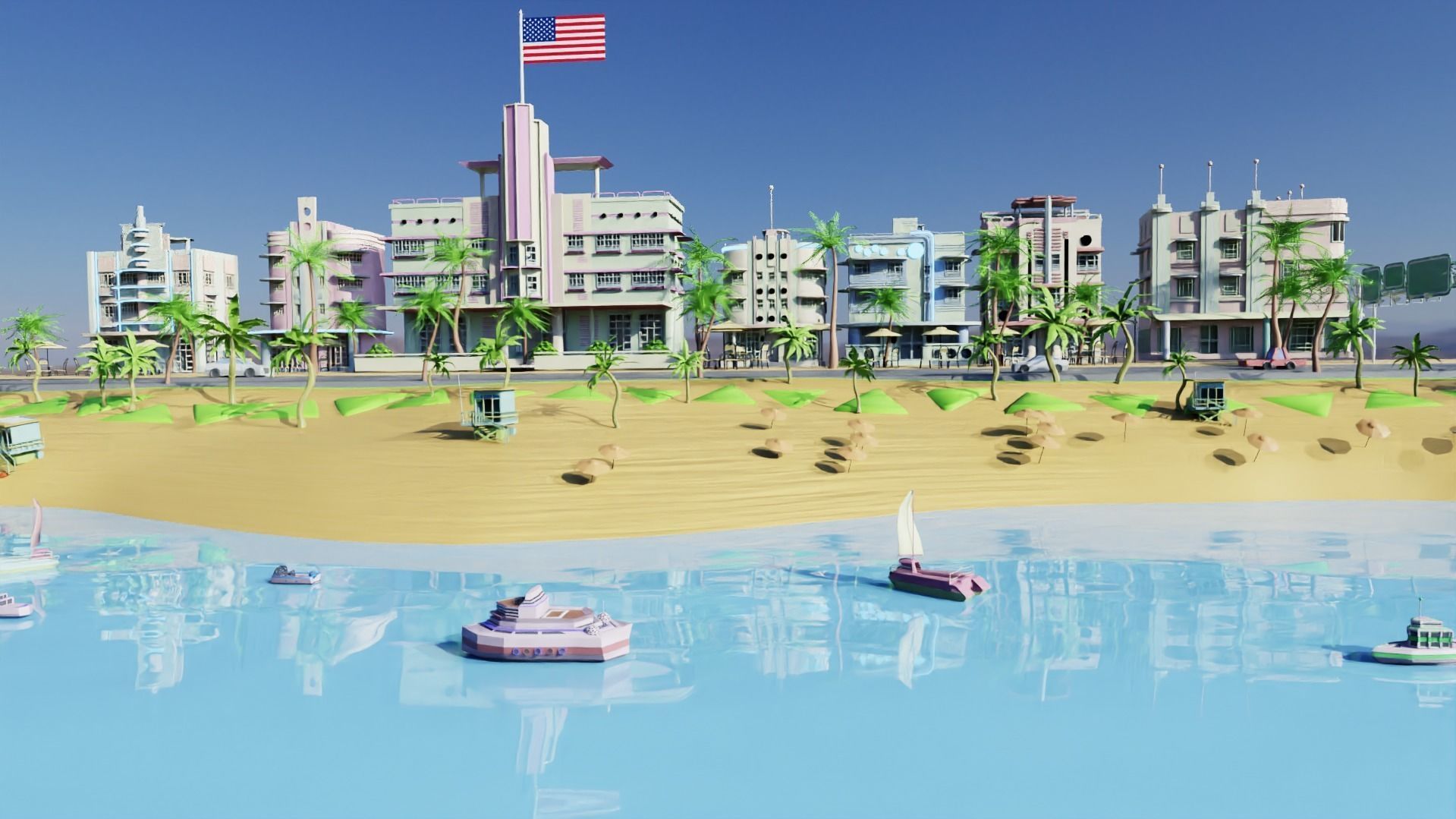 Miami City 3D model_13