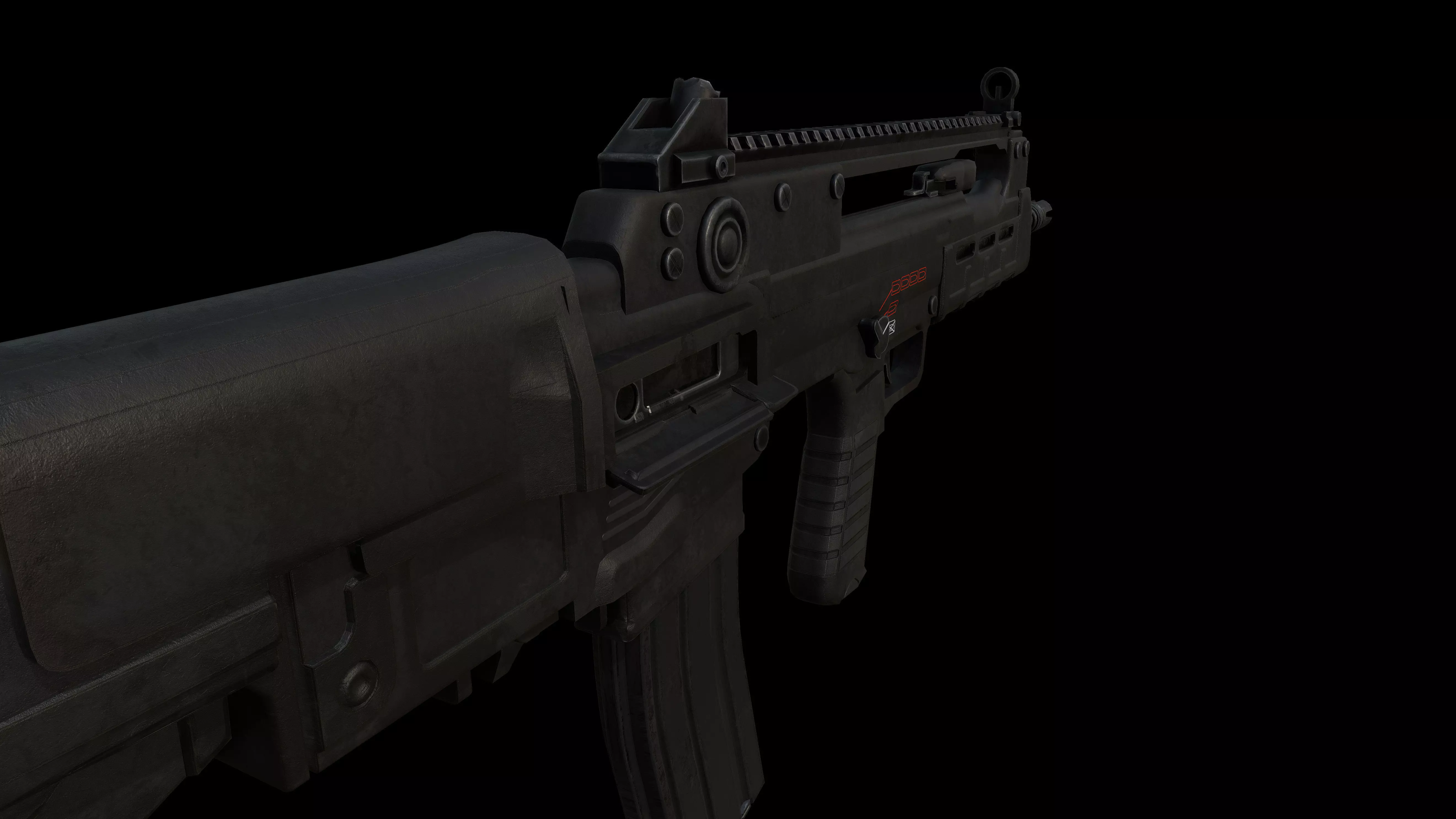 VHS-2 gun Low-poly 3D model_7