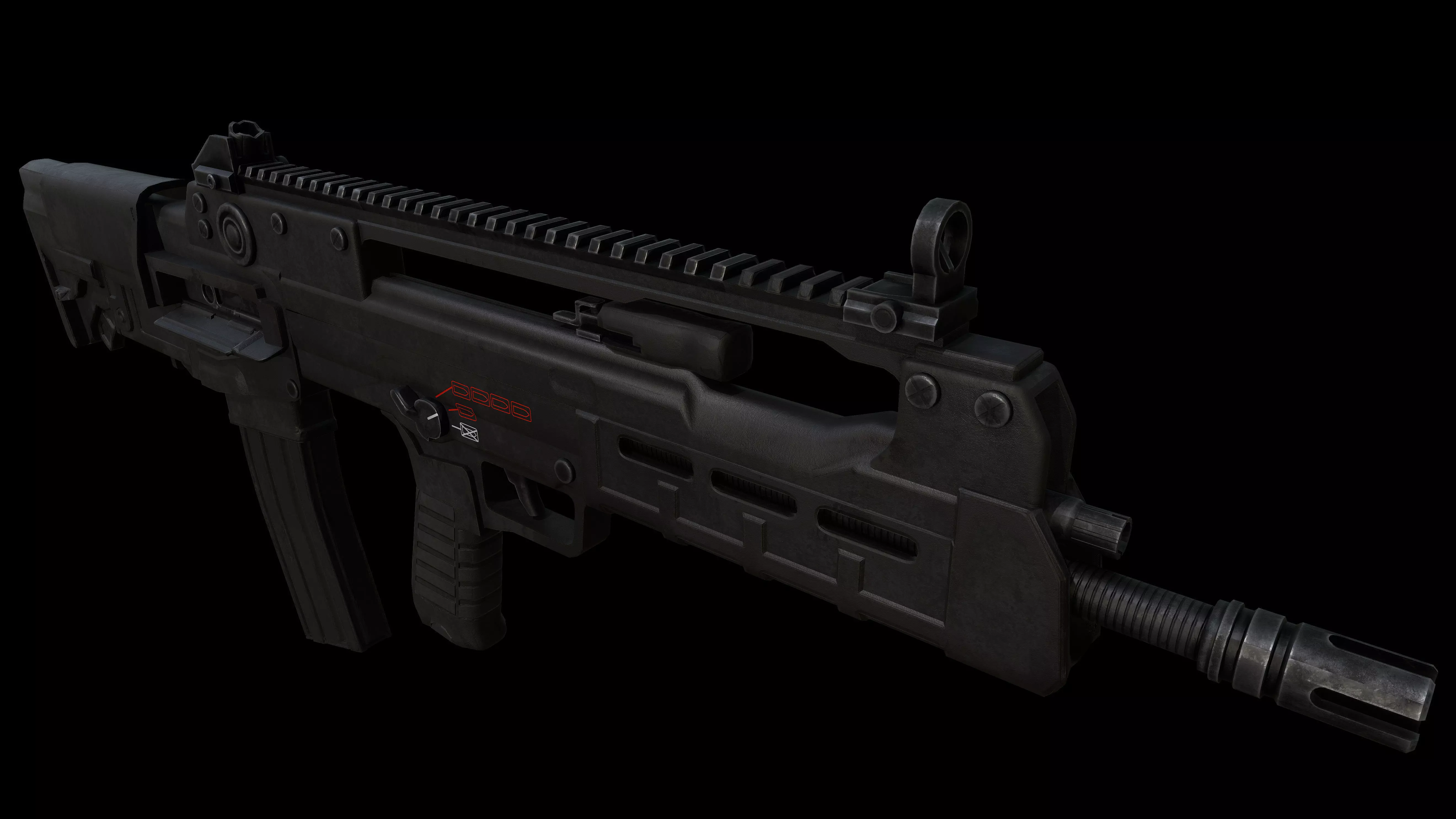 VHS-2 gun Low-poly 3D model_9