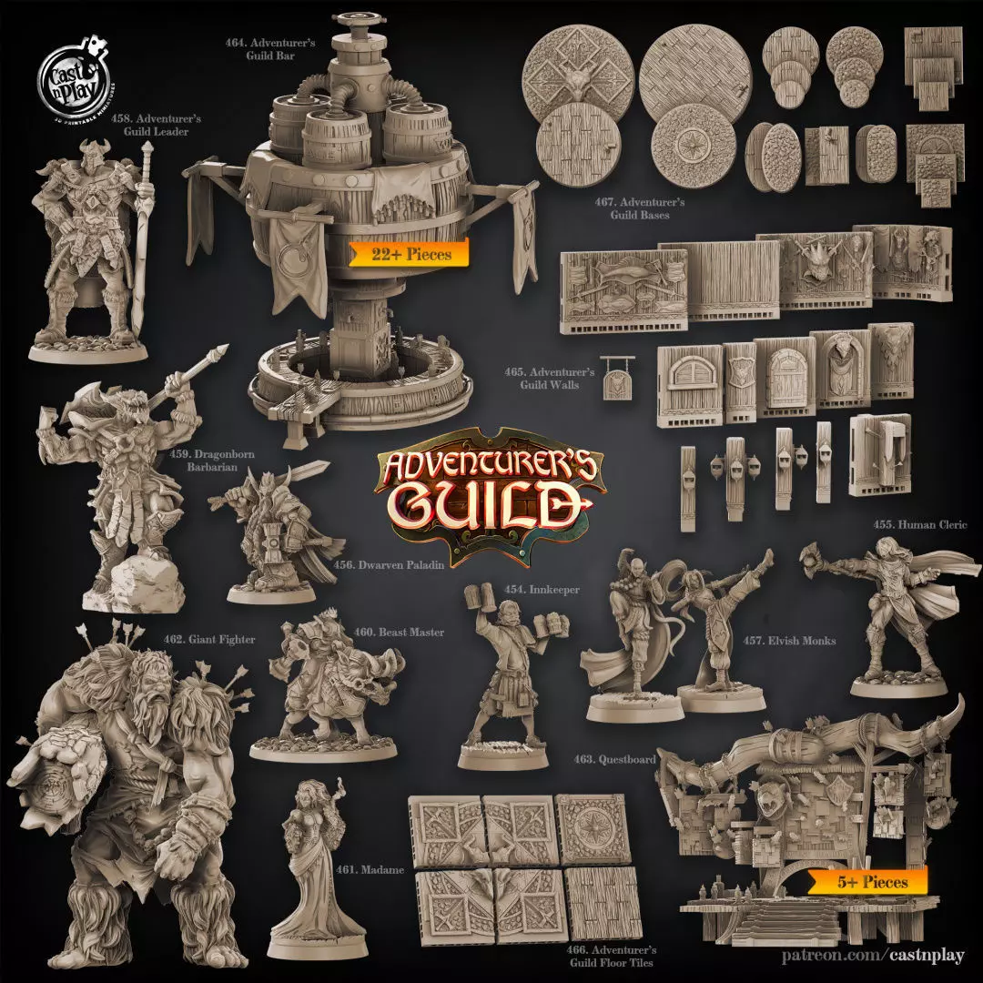 Adventurer Guild 3D Prints STL File 3D print model_0