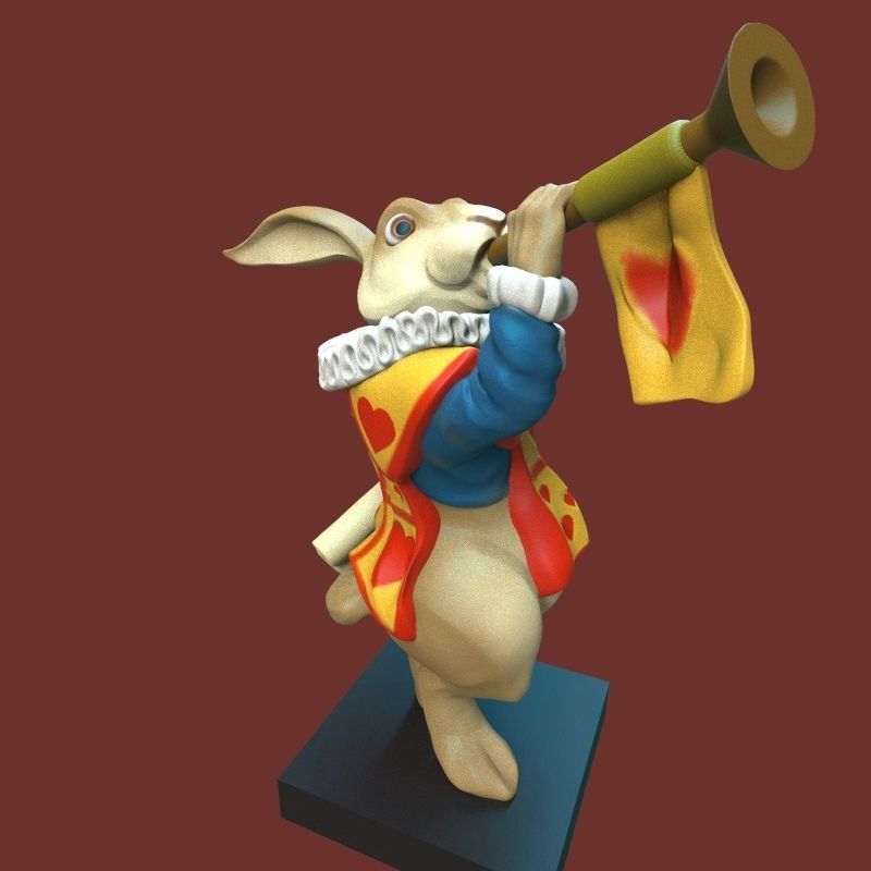  white rabbit 3D print model_7
