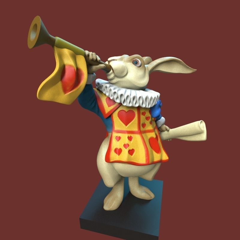  white rabbit 3D print model_35