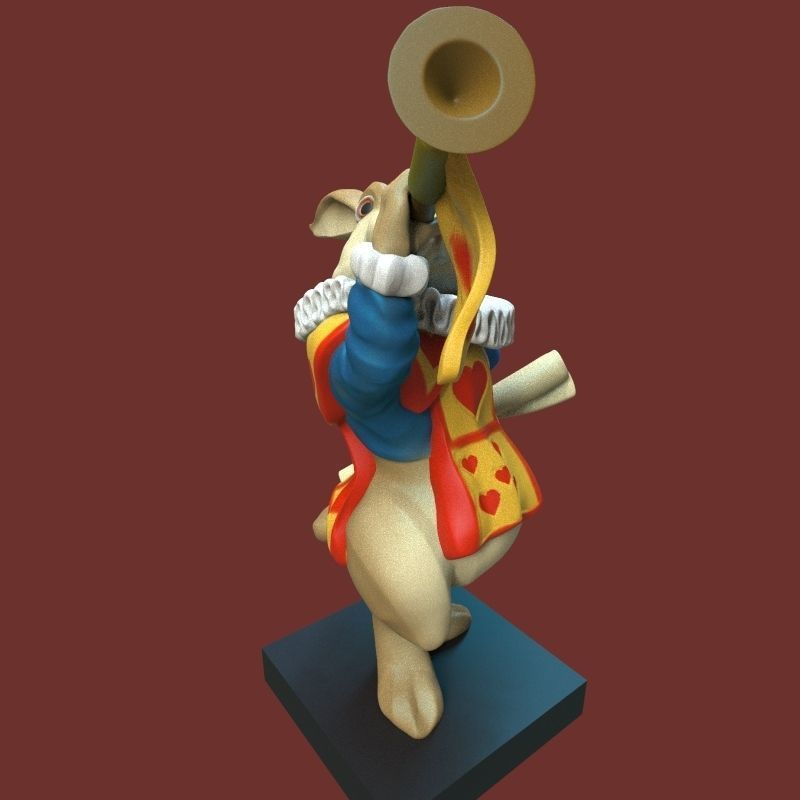  white rabbit 3D print model_12