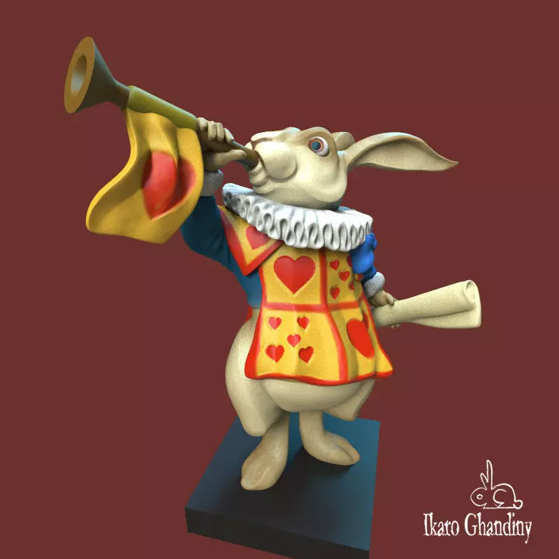  white rabbit 3D print model_0