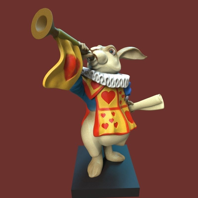  white rabbit 3D print model_44
