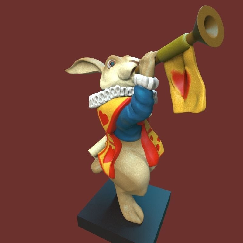  white rabbit 3D print model_8