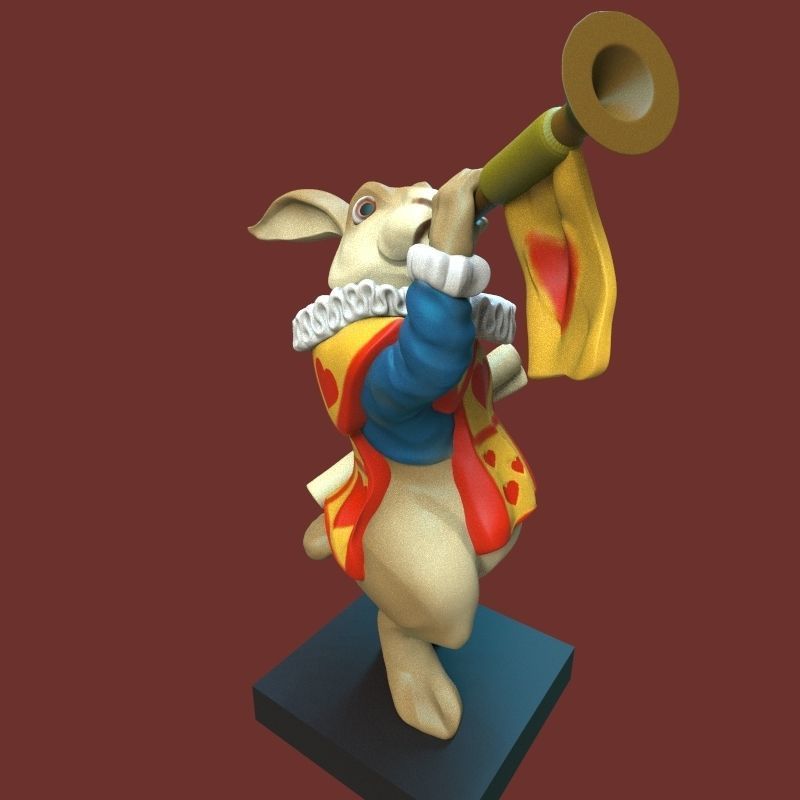 white rabbit 3D print model_11