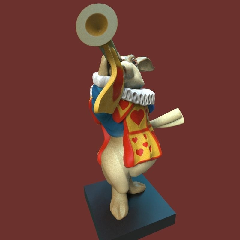  white rabbit 3D print model_25