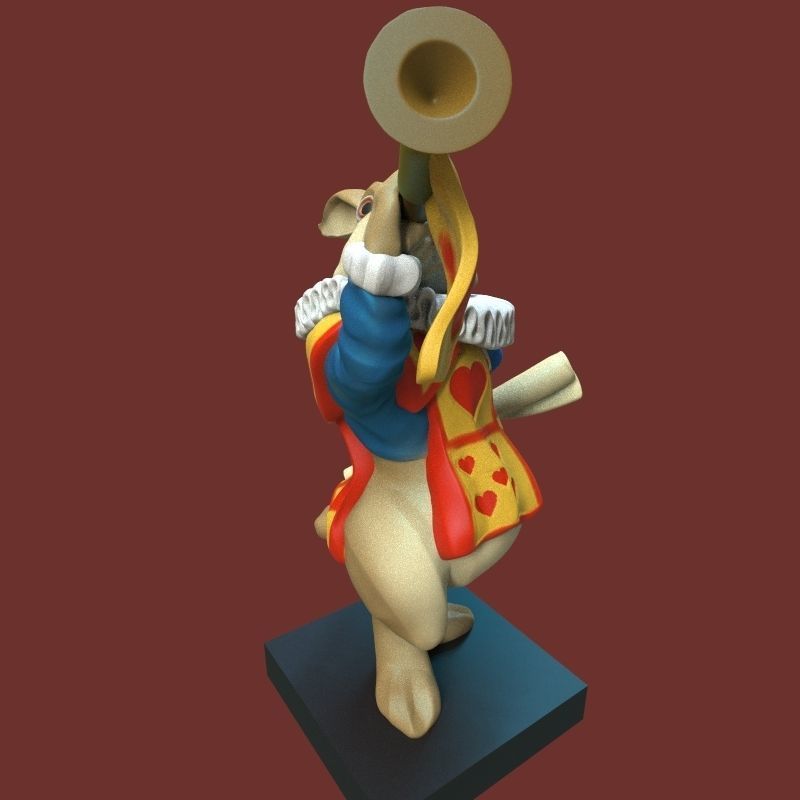  white rabbit 3D print model_13