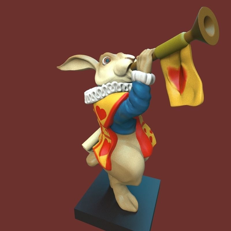  white rabbit 3D print model_22