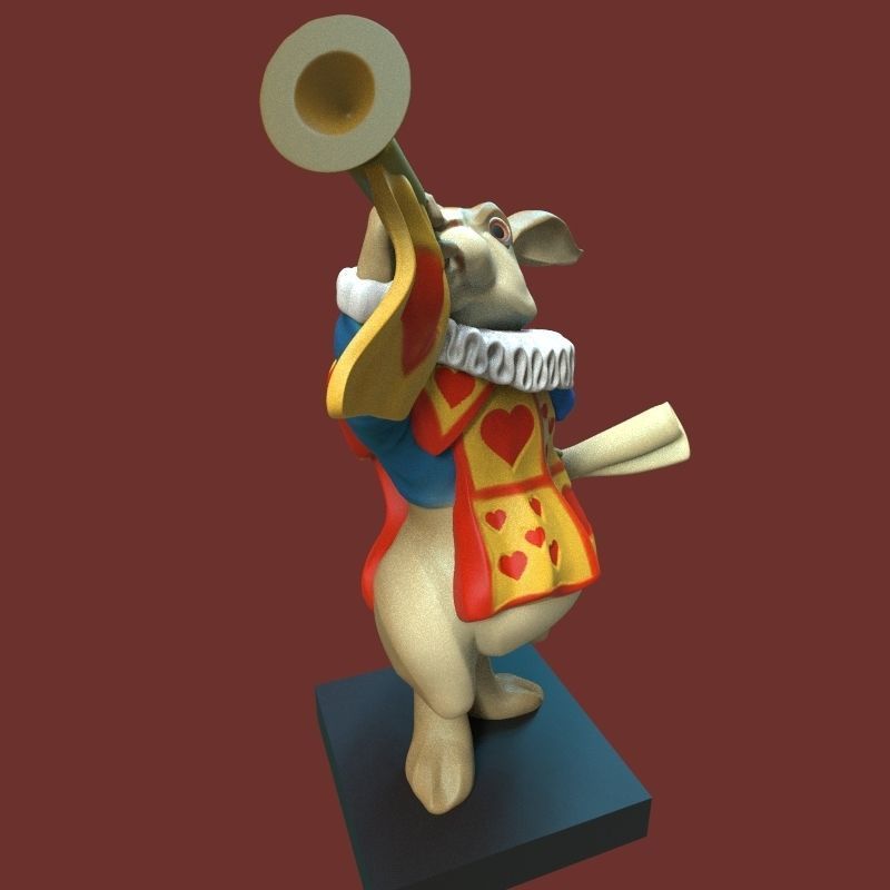  white rabbit 3D print model_20