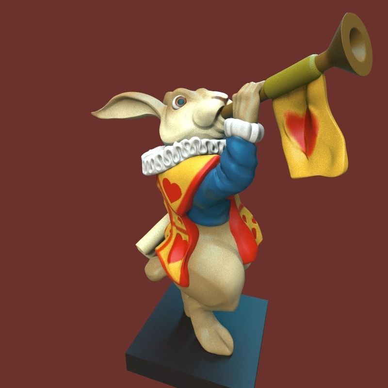  white rabbit 3D print model_45