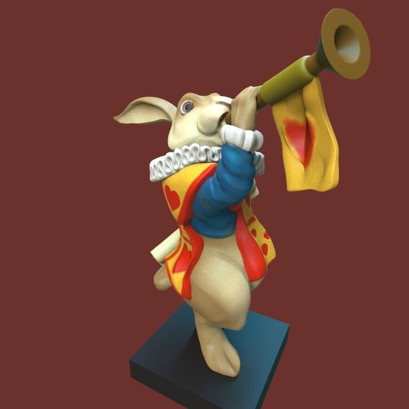  white rabbit 3D print model_21