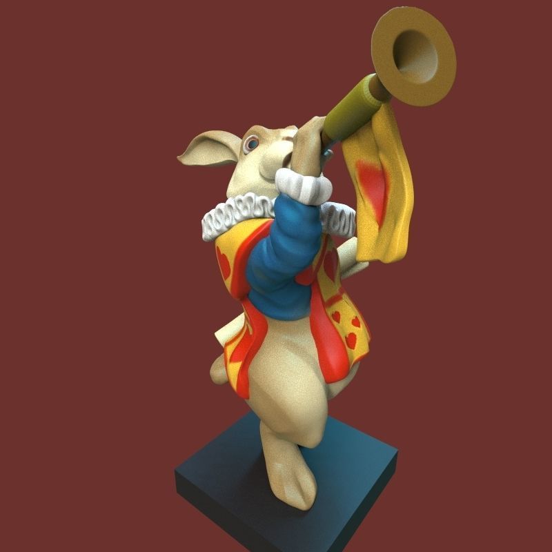  white rabbit 3D print model_28