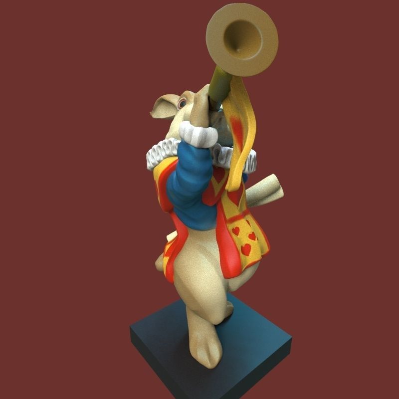  white rabbit 3D print model_14