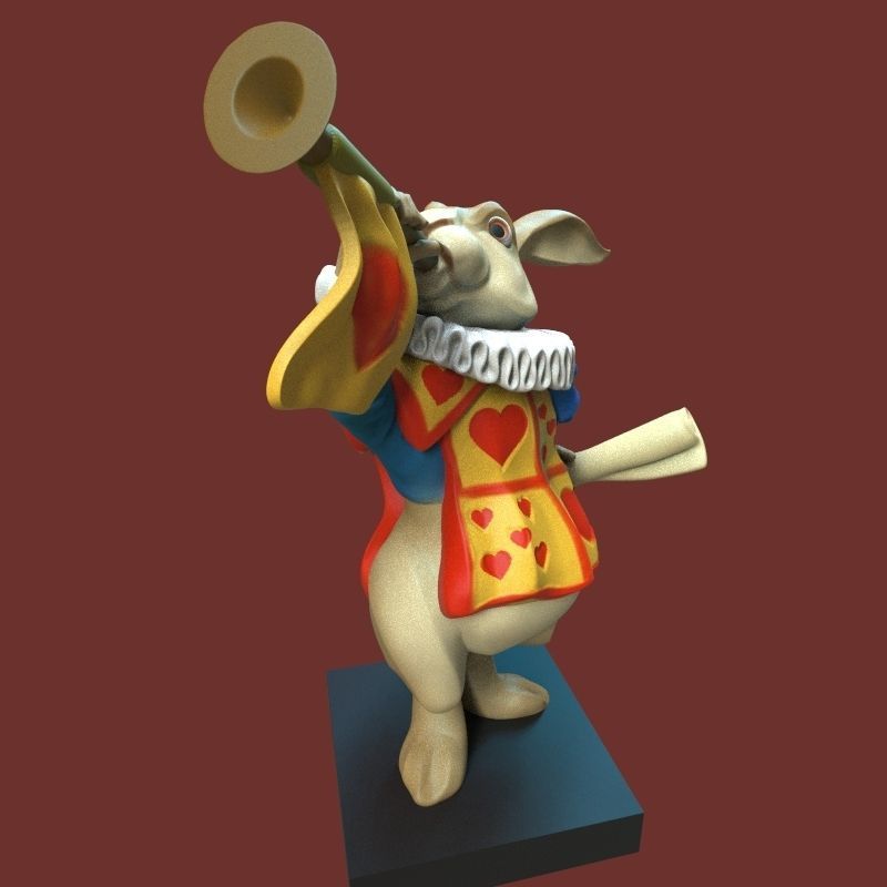  white rabbit 3D print model_42