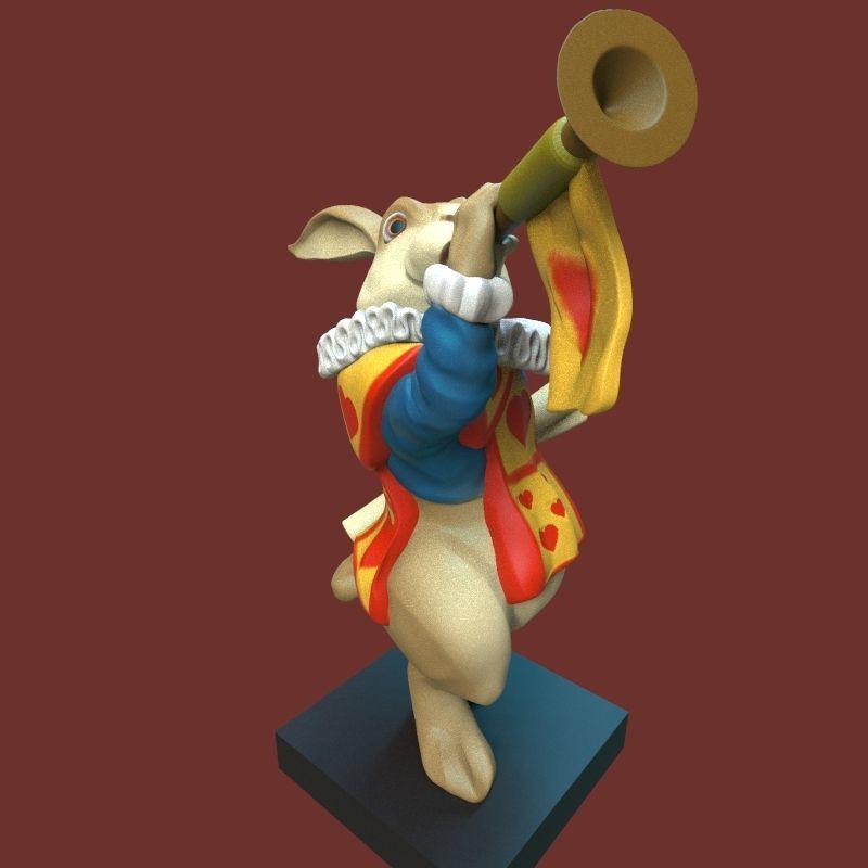  white rabbit 3D print model_10