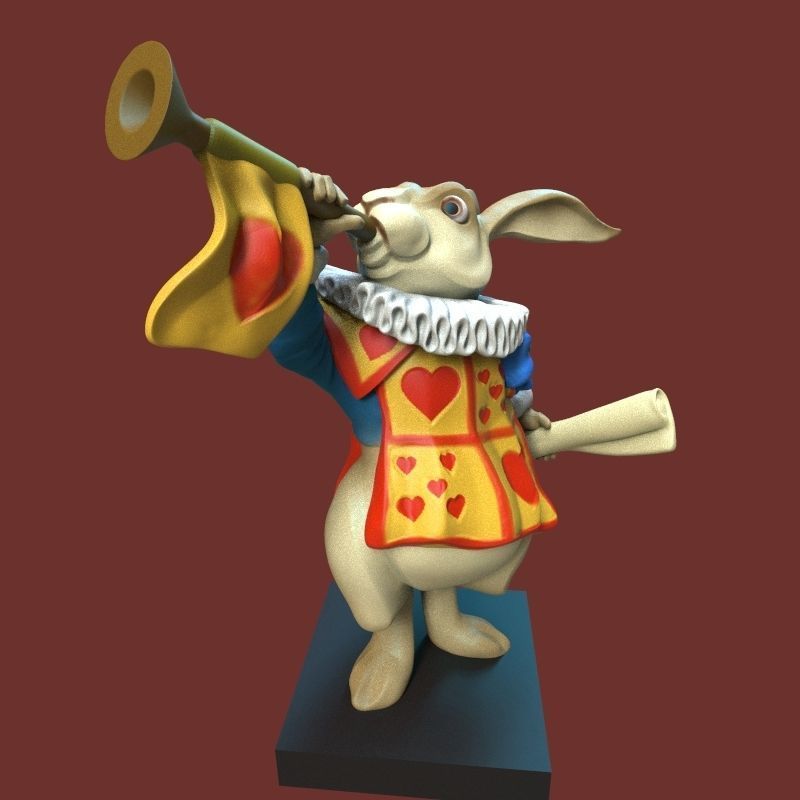  white rabbit 3D print model_27