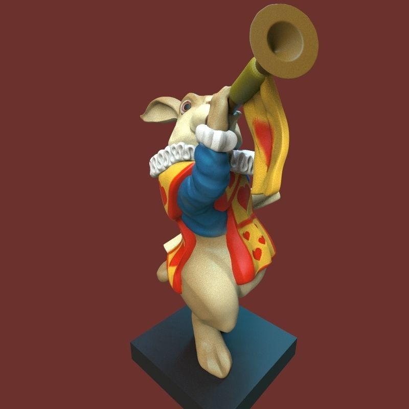  white rabbit 3D print model_34