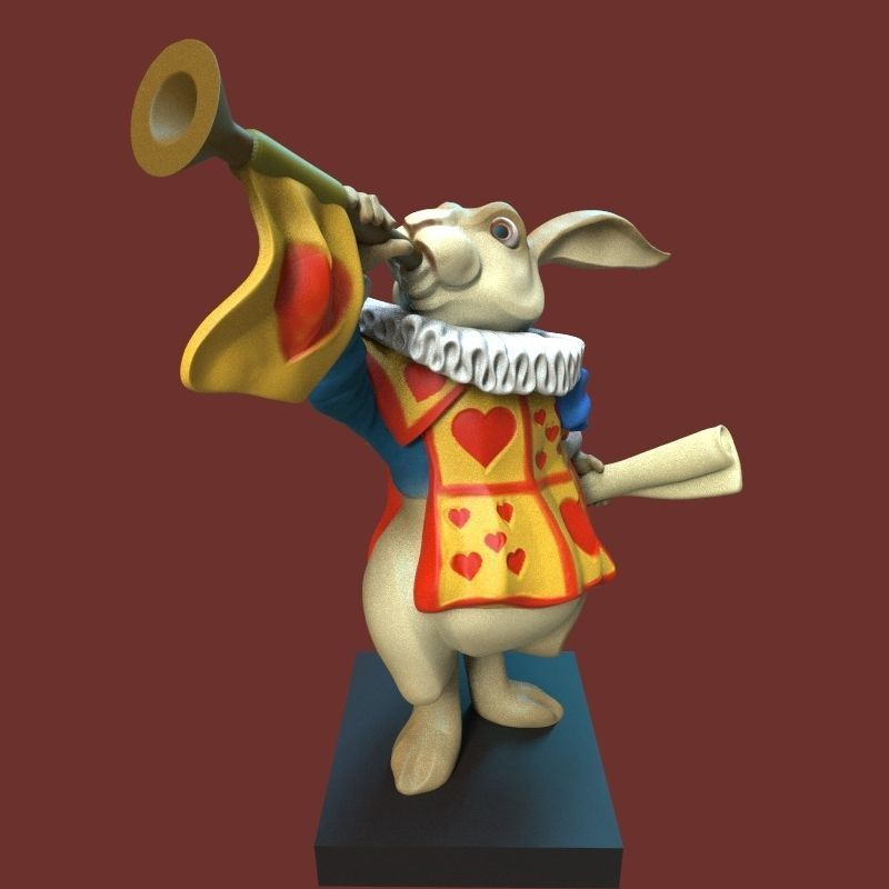  white rabbit 3D print model_37