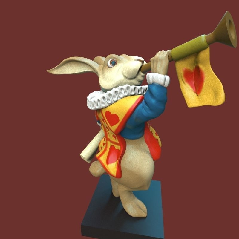  white rabbit 3D print model_31