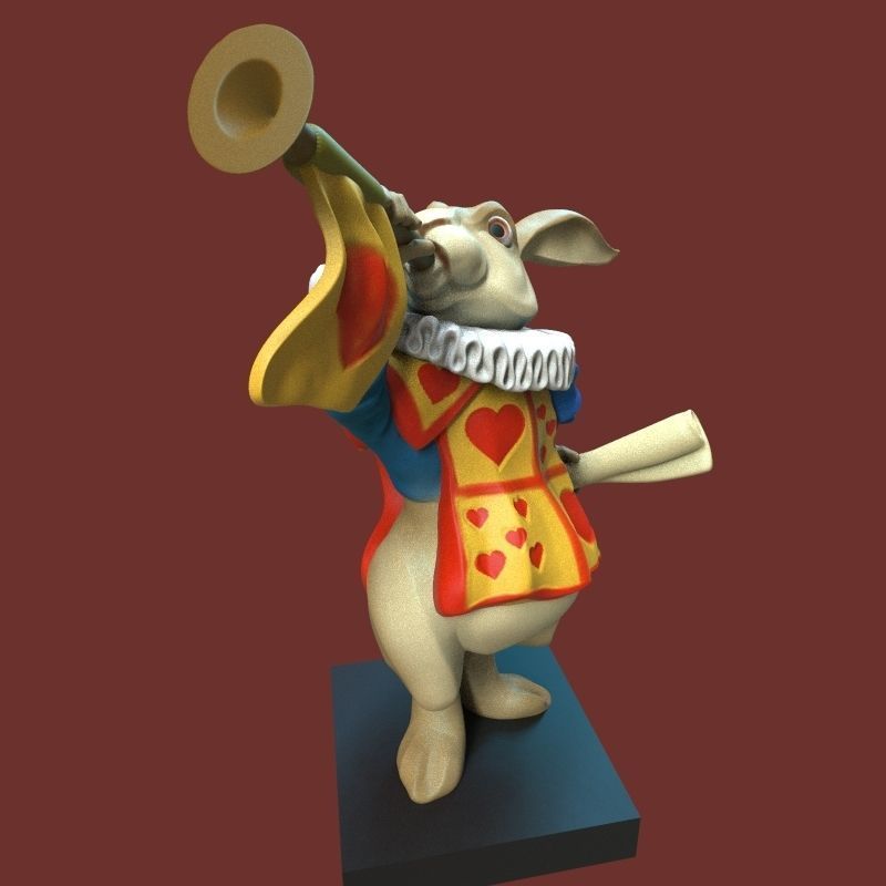  white rabbit 3D print model_30