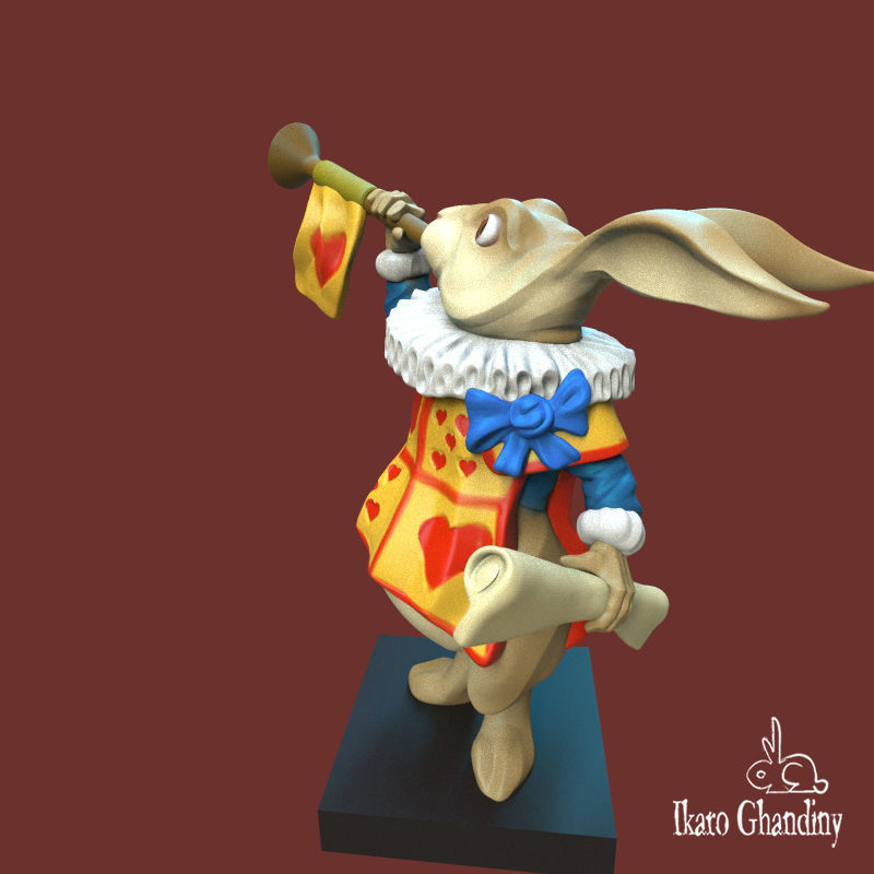  white rabbit 3D print model_5