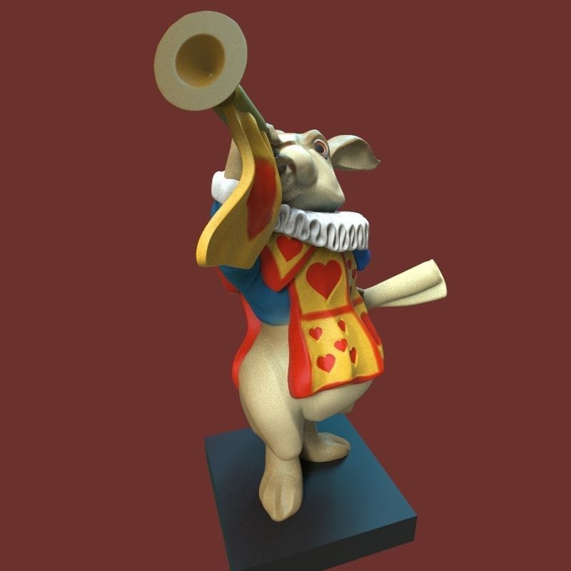  white rabbit 3D print model_24