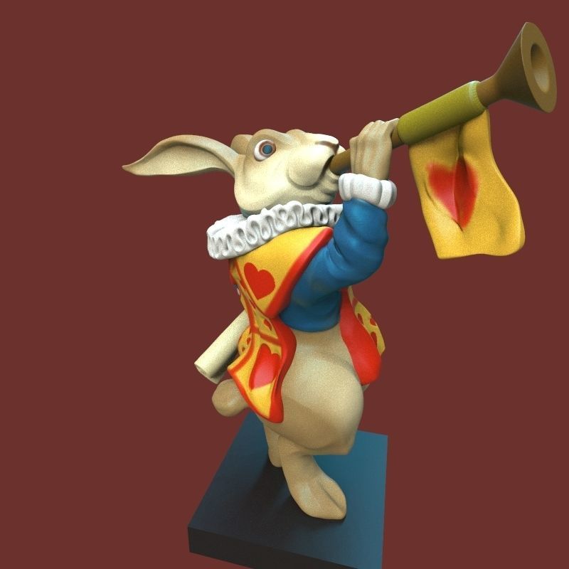  white rabbit 3D print model_6