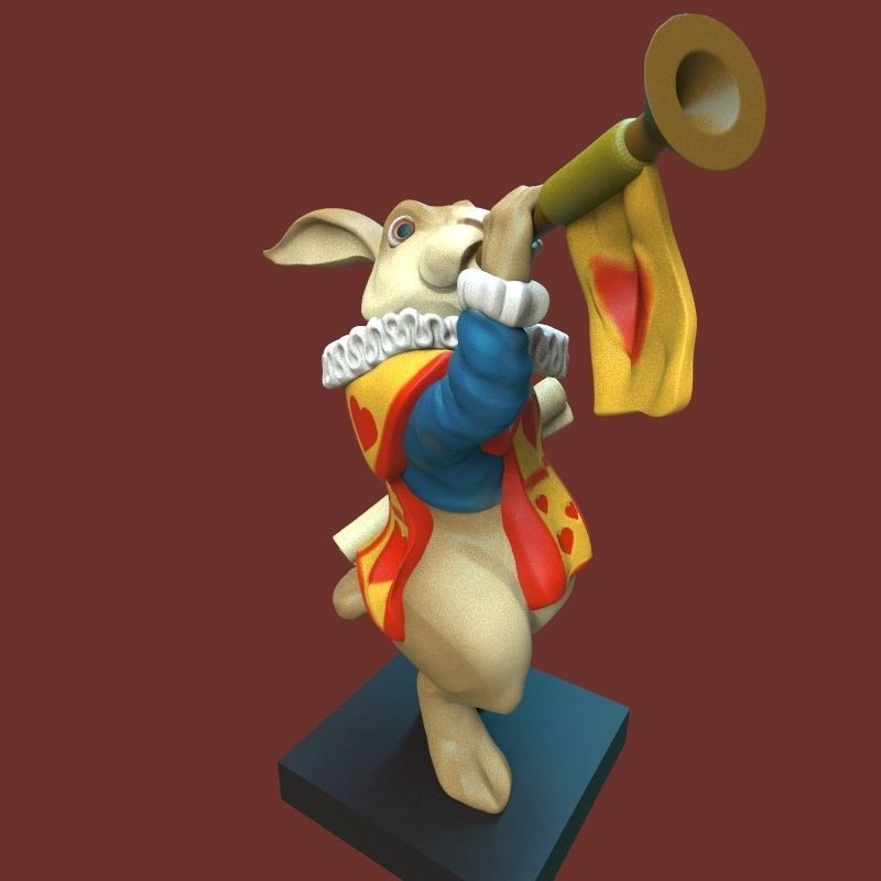  white rabbit 3D print model_9
