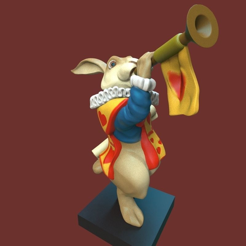  white rabbit 3D print model_32