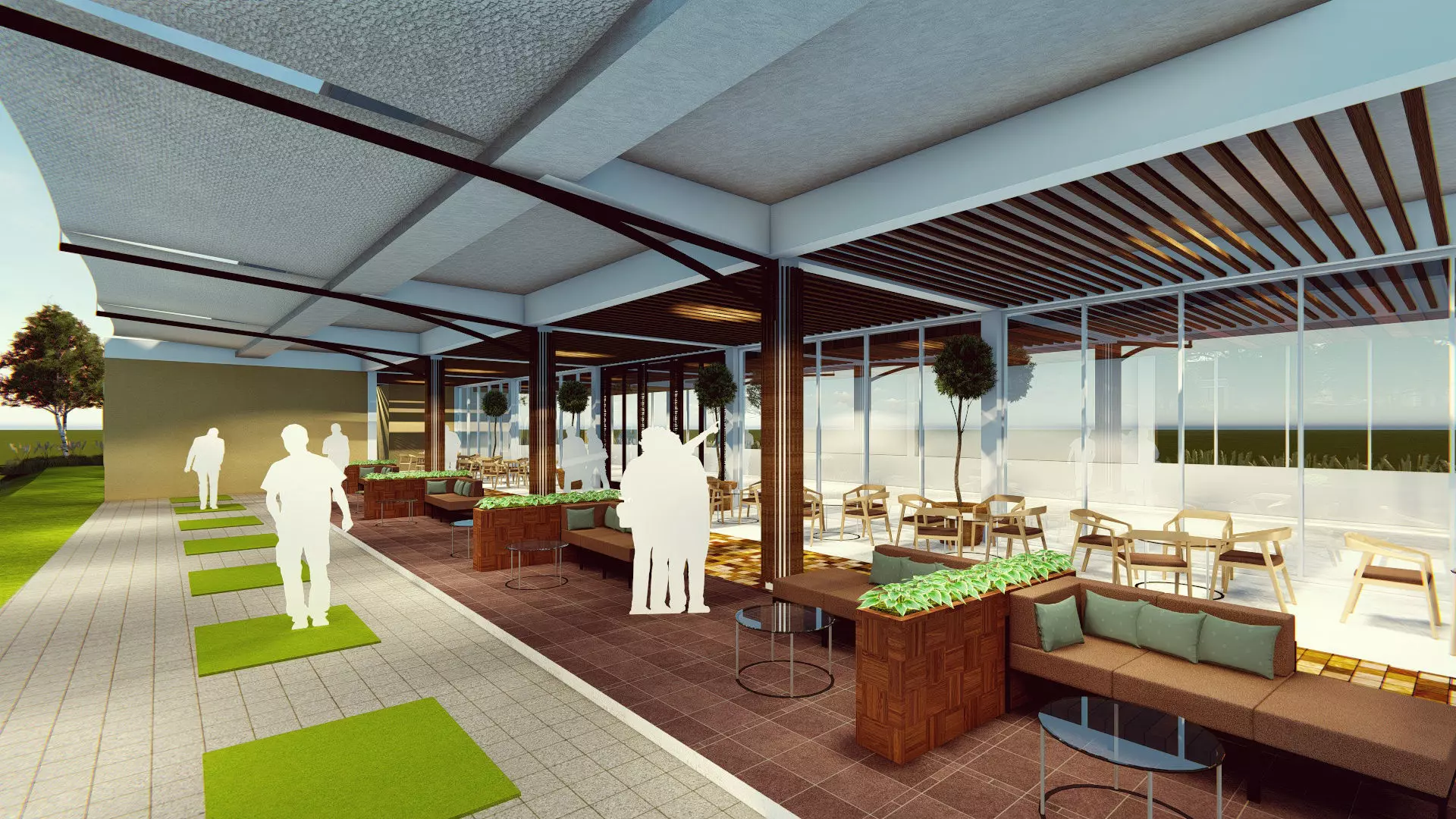 driving range golf 3D model_0