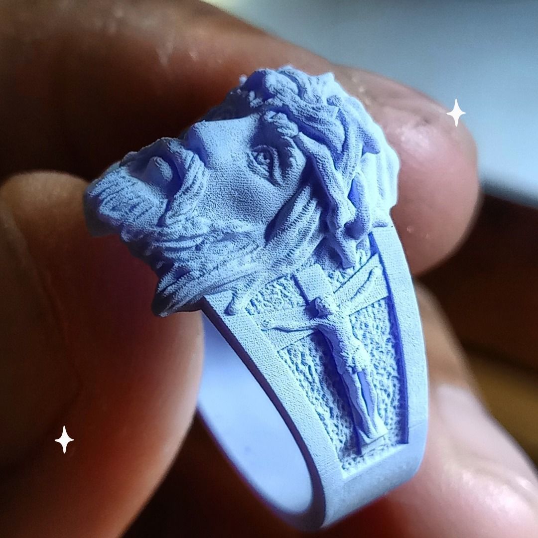 Anillo rostro 3D print model_1