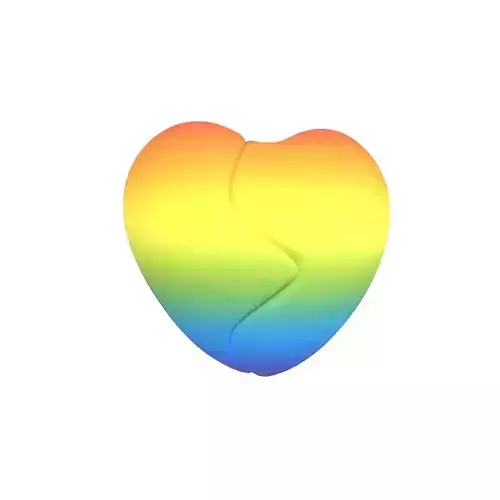 Broken Heart v1 013 Low-poly 3D model