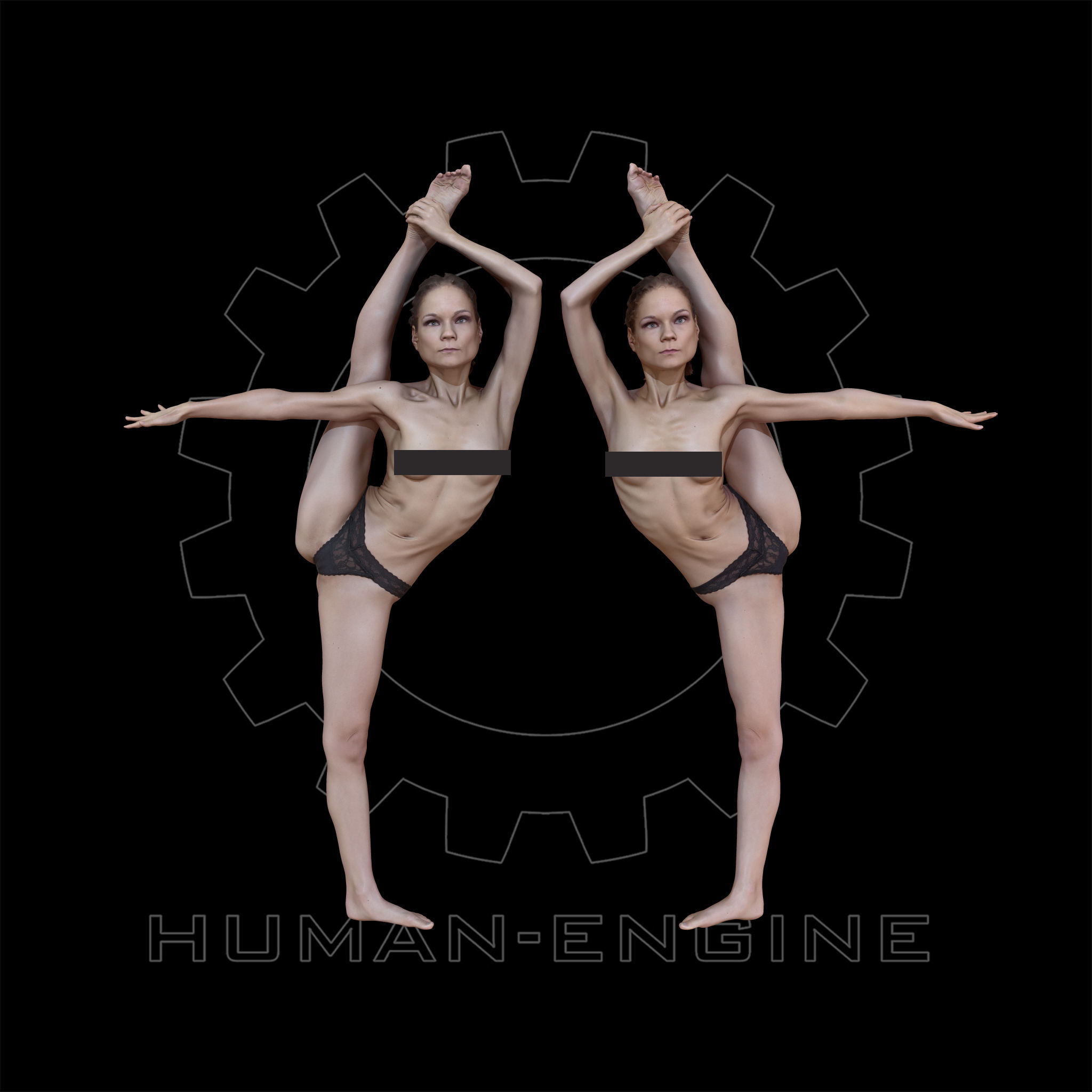 Female Scan - Sylph Ballet Poses 32-33 3D model_3