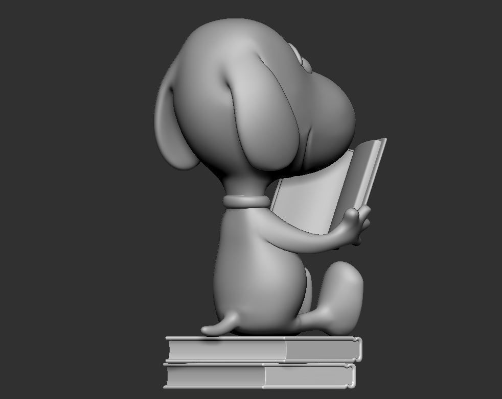 Snoopy Reader Decor 3D print model_11