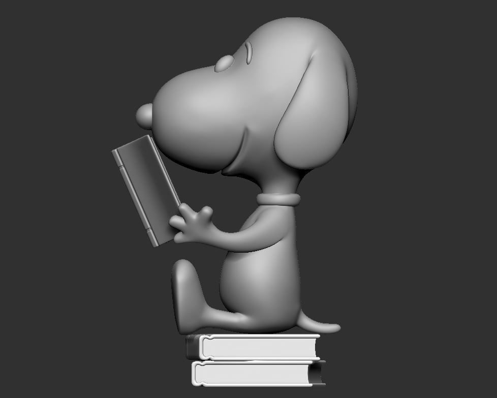 Snoopy Reader Decor 3D print model_6