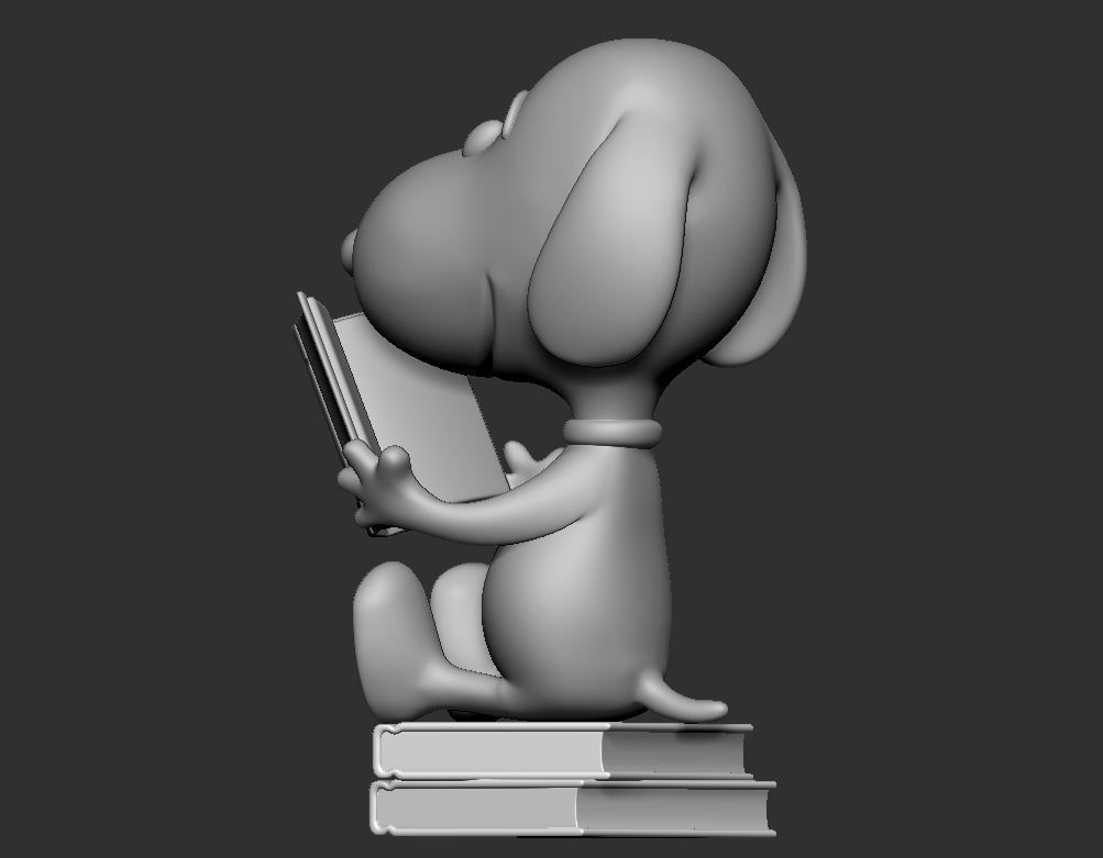 Snoopy Reader Decor 3D print model_8