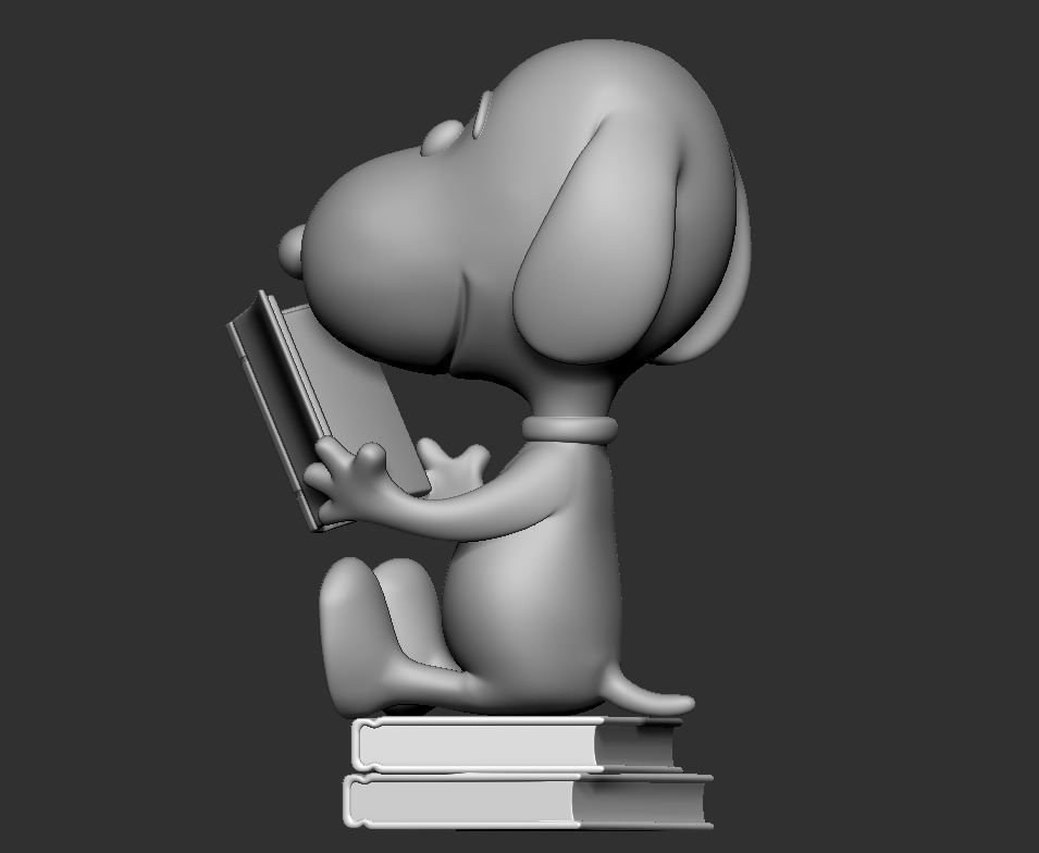 Snoopy Reader Decor 3D print model_7