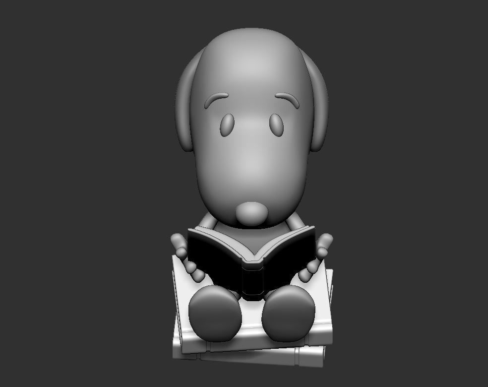 Snoopy Reader Decor 3D print model_15