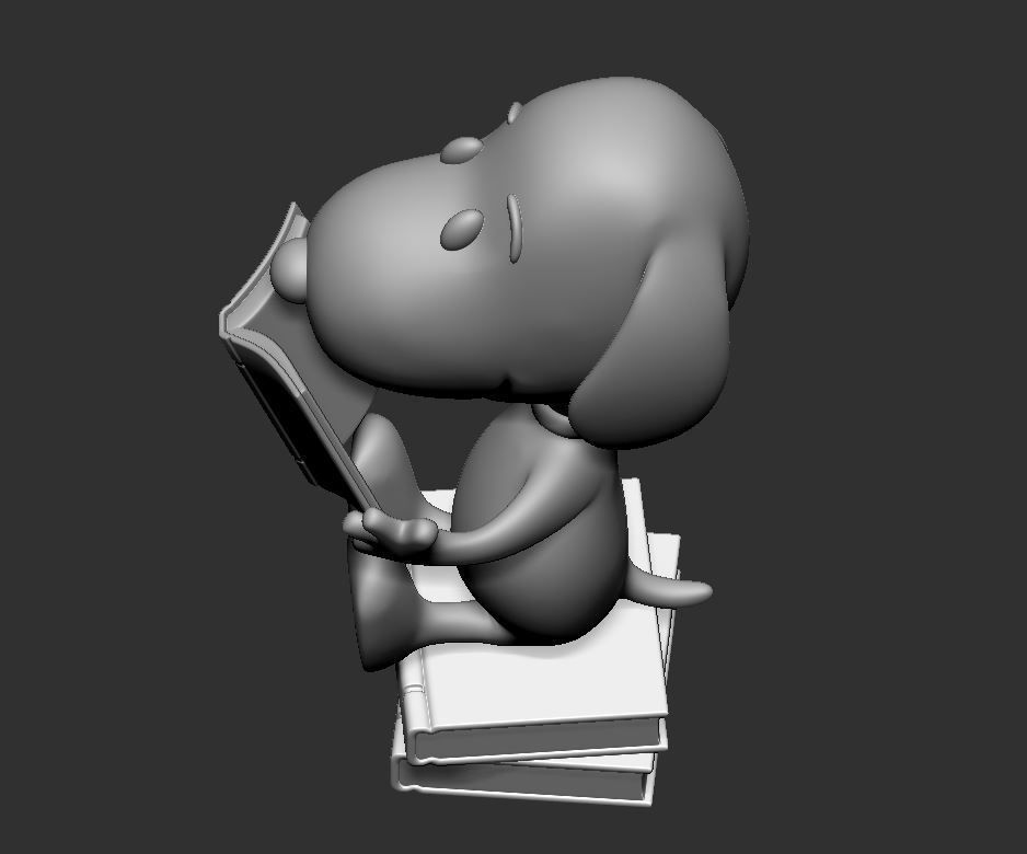 Snoopy Reader Decor 3D print model_17
