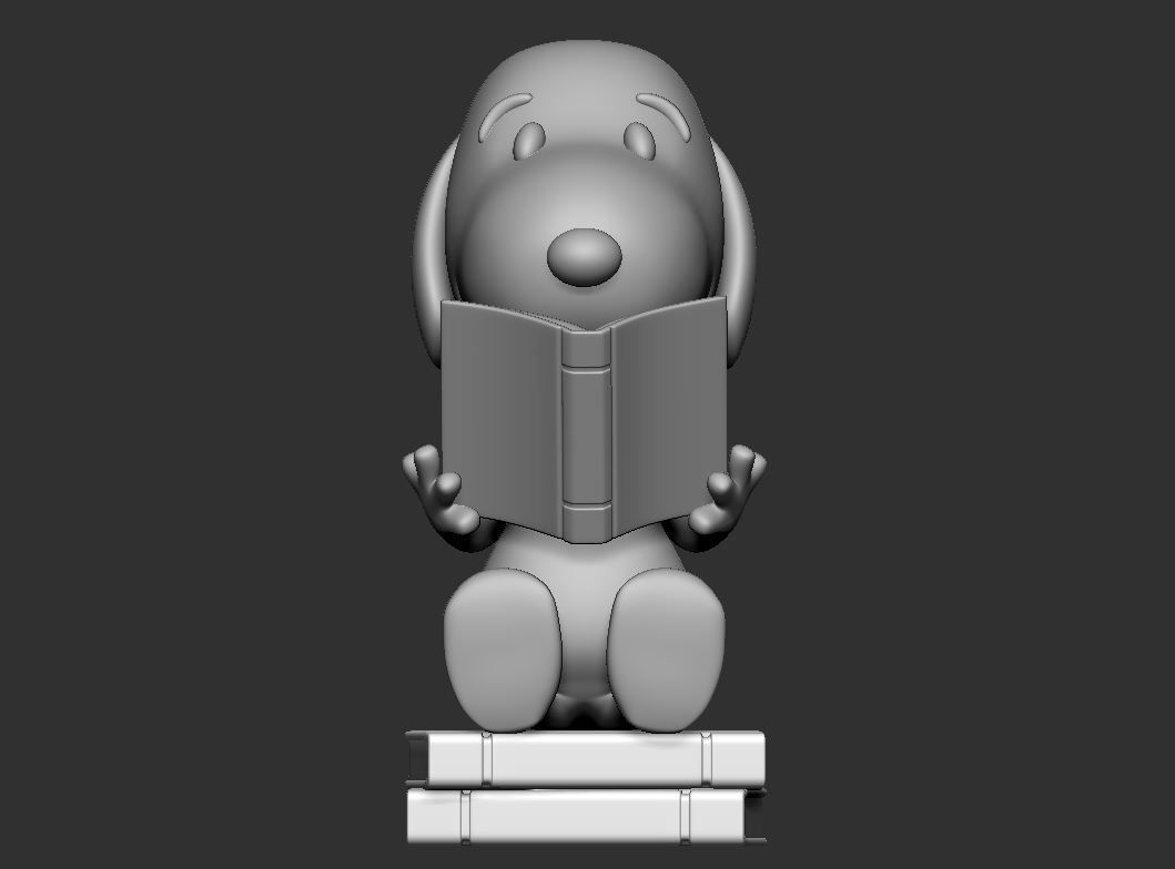 Snoopy Reader Decor 3D print model_2