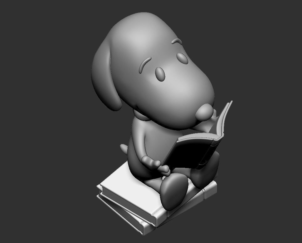 Snoopy Reader Decor 3D print model_14
