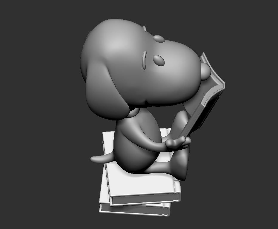 Snoopy Reader Decor 3D print model_21