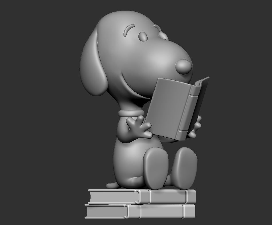 Snoopy Reader Decor 3D print model_13