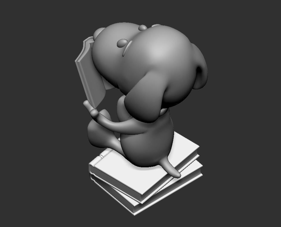 Snoopy Reader Decor 3D print model_18